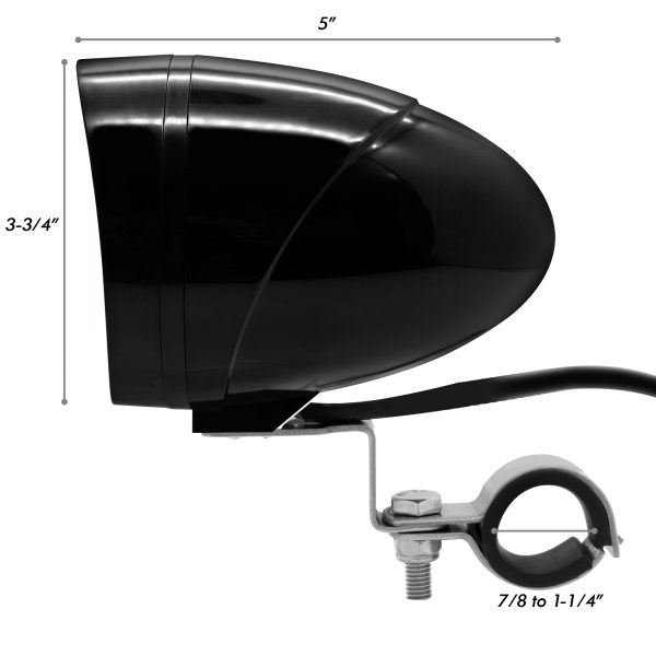 [Discontinued] GoHawk AR4 4 in. All-in-One Bluetooth Motorcycle Stereo Speakers (Black) - Image 8