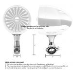 Set of 2pcs(1Pair) 7/8 - 1 in. Handlebar Mounting Clamp for GoHawk Powersports Speakers AJ4 / AN4 / TJ4 / TN4 Series (Chrome)