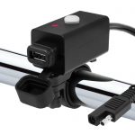 GoHawk Waterproof SAE to USB Charger Adapter Kit Cable 2.1A w/ Power Switch, SAE Quick Disconnector, 7/8-1 1/8"