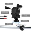 GoHawk Universal Waterproof Motorcycle Cell Phone Holder w/ USB Charger, for 0.5 to 1.25” Aluminum Handlebar - Image 2