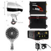 GoHawk TJ4 4 in. 600W Bluetooth Motorcycle Stereo Speakers and Amplifier System (Chrome) - Image 6