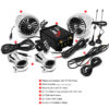 GoHawk TJ4 4 in. 600W Bluetooth Motorcycle Stereo Speakers and Amplifier System (Chrome) - Image 2