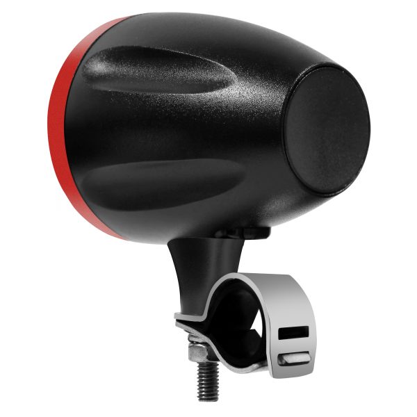 GoHawk AN3-A 3 in. Aluminum All-in-One Bluetooth Motorcycle Stereo Speakers (Satin Red Black) - Image 6