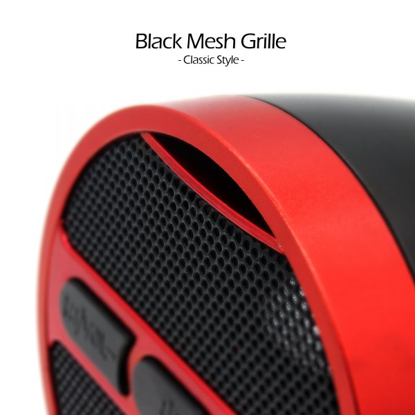 GoHawk AN3-A 3 in. Aluminum All-in-One Bluetooth Motorcycle Stereo Speakers (Satin Red Black) - Image 7