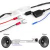 GoHawk AN3-A 3 in. Aluminum All-in-One Bluetooth Motorcycle Stereo Speakers (Satin Red Black) - Image 8