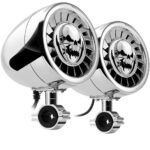 GoHawk AS5-X 5 in. 600W All-in-One Bluetooth Motorcycle Stereo Speakers (Chrome)