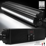 GoHawk RE9-X All-in-One Soundbar Waterproof Bluetooth Motorcycle Stereo Speakers (Black)