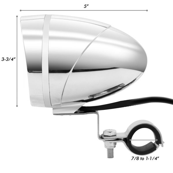 [Discontinued] GoHawk AR4-Halo LED 4 in. All-in-One Bluetooth Motorcycle Stereo Speakers (Chrome) - Image 9