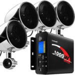 GoHawk TN4-Q 4 in. 1000W Bluetooth Motorcycle Stereo Speakers and 4-Channel Amplifier System (Chrome)