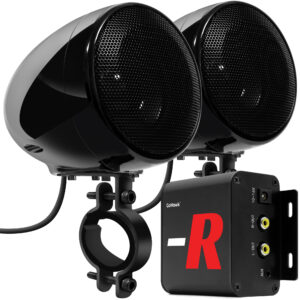 GoHawk TN4-R 4 in. 100W Bluetooth Motorcycle Stereo Speakers and Amplifier System (Black)