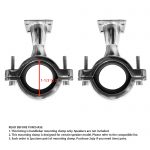 Set of 2pcs(1Pair) 1.5 to 2 in. Roll-cage Bar Mounting Clamp for GoHawk Powersports Speakers AJ4 / AN4 / TJ4 / TN4 / TR4 / AS5 / TS5 Series (Chrome)