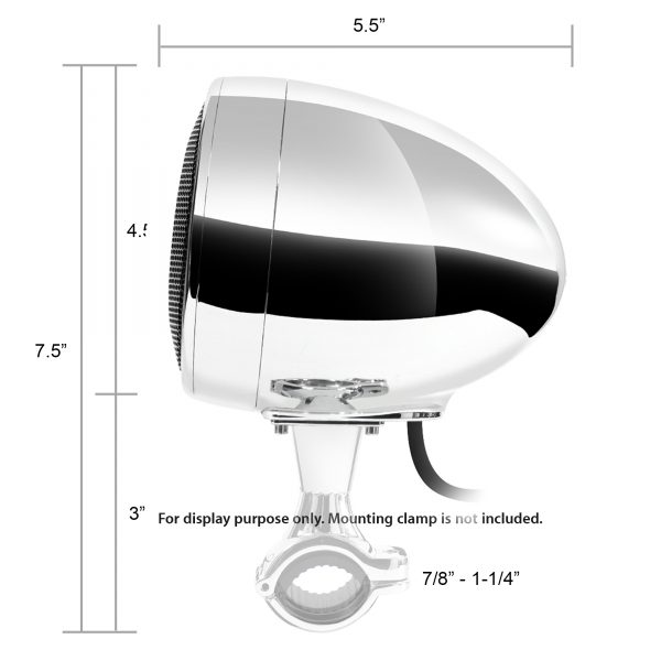 1Pc - Replacement 4.5 in. Slave Speaker for AN4-X AN4-QX TN4-SX (Chrome) - Image 3