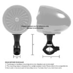 Set of 2pcs(1Pair) 1 - 1.25 in. Handlebar Mounting Clamp for GoHawk Powersports Speakers AJ4 / AN4 / AS5 / TJ4 / TN4 / TS5 Series (Black)