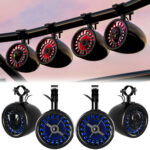 GoHawk TL54-Titan 5 in. LED ATV UTV Speakers with 4.1-Channel Amplifier System
