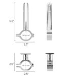 Set of 2pcs(1Pair) Handlebar Mounting Clamp for RD8-X Soundbar (Chrome)