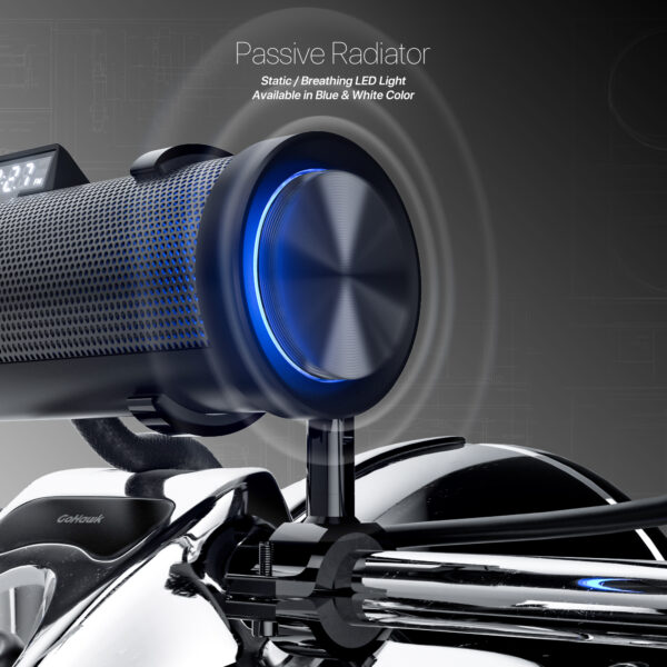 GoHawk RD88-S 300W Waterproof Bluetooth Motorcycle Stereo 6 Speakers Soundbar (Black) - Image 6