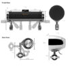 GoHawk RD88-S42 600W Waterproof Bluetooth Motorcycle Stereo 8 Speakers Soundbar (Chrome) - Image 9