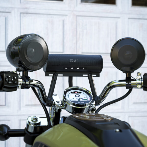 GoHawk RD8-X45 600W Waterproof Bluetooth Motorcycle Stereo Speakers Soundbar 4.5" Speakers (Black) - Image 3