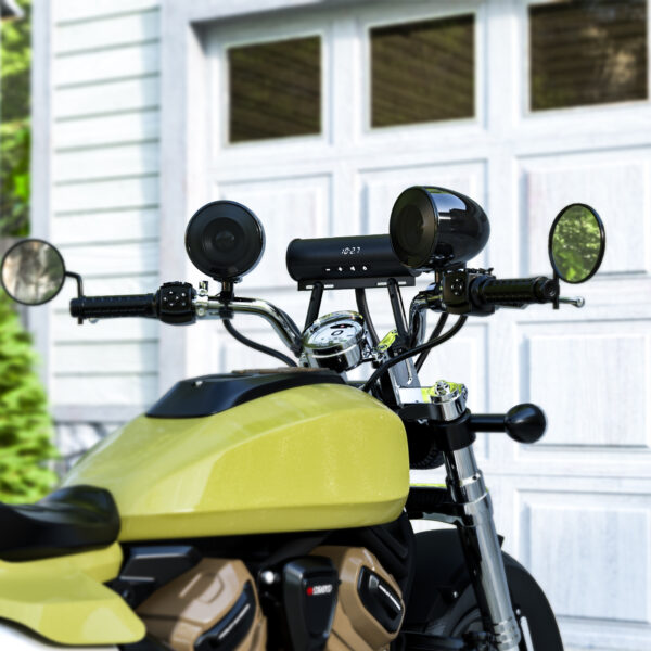 GoHawk RD8-X45 600W Waterproof Bluetooth Motorcycle Stereo Speakers Soundbar 4.5" Speakers (Black) - Image 5