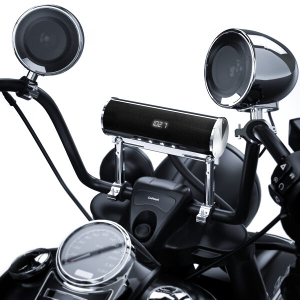 GoHawk RD8-X45 600W Waterproof Bluetooth Motorcycle Stereo Speakers Soundbar 4.5" Speakers (Chrome)