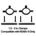 Set of 2pcs(1Pair) 1.5 to 2 in. Clamp Adapter for RD88-S (Black)