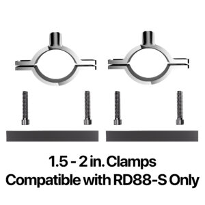 Set of 2pcs(1Pair) 1.5 to 2 in. Clamp Adapter for RD88-S (Chrome)
